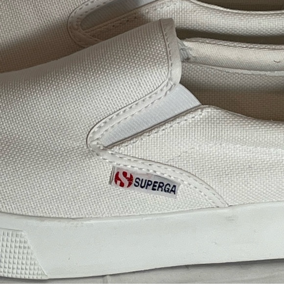 NWOT Superga Women’s White Cato Slip-on Platform Sneakers Sz 41.5 Sporty Preppy - Picture 5 of 10